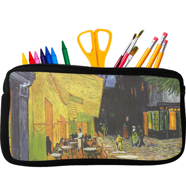 Custom Cafe Terrace at Night (Van Gogh 1888) Neoprene Pencil Case