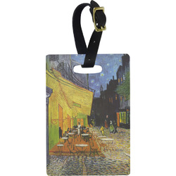 Cafe Terrace at Night (Van Gogh 1888) Plastic Luggage Tag - Rectangular