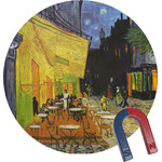 Cafe Terrace at Night (Van Gogh 1888) Round Fridge Magnet