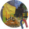Cafe Terrace at Night (Van Gogh 1888) Personalized Round Fridge Magnet