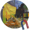 Cafe Terrace at Night (Van Gogh 1888) Round Fridge Magnet