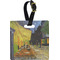 Cafe Terrace at Night (Van Gogh 1888) Personalized Square Luggage Tag