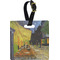 Cafe Terrace at Night (Van Gogh 1888) Plastic Luggage Tag - Square
