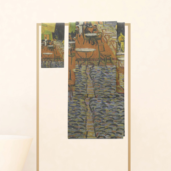 Cafe Terrace at Night (Van Gogh 1888) Personalized Towel Set