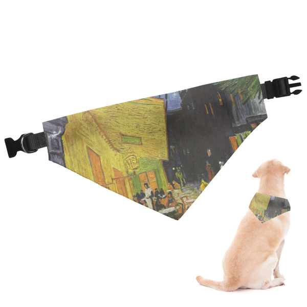 Custom Cafe Terrace at Night (Van Gogh 1888) Dog Bandana - Large