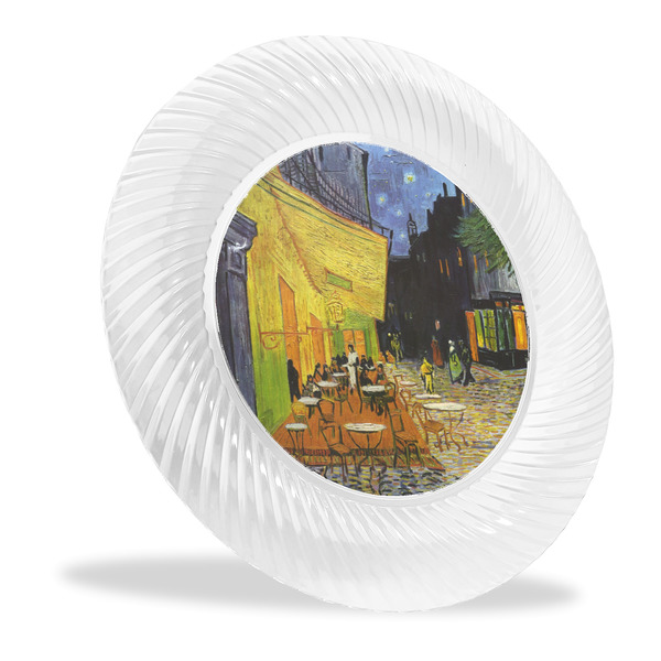 Custom Cafe Terrace at Night (Van Gogh 1888) Plastic Party Dinner Plates - 10"