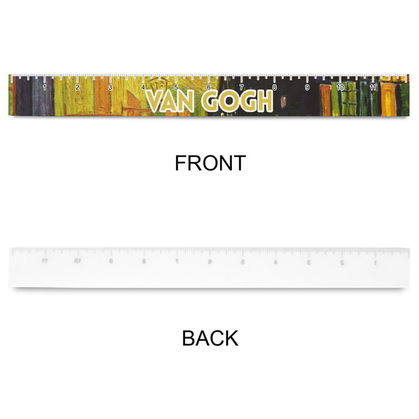 Cafe Terrace at Night (Van Gogh 1888) Plastic Ruler - 12" - APPROVAL