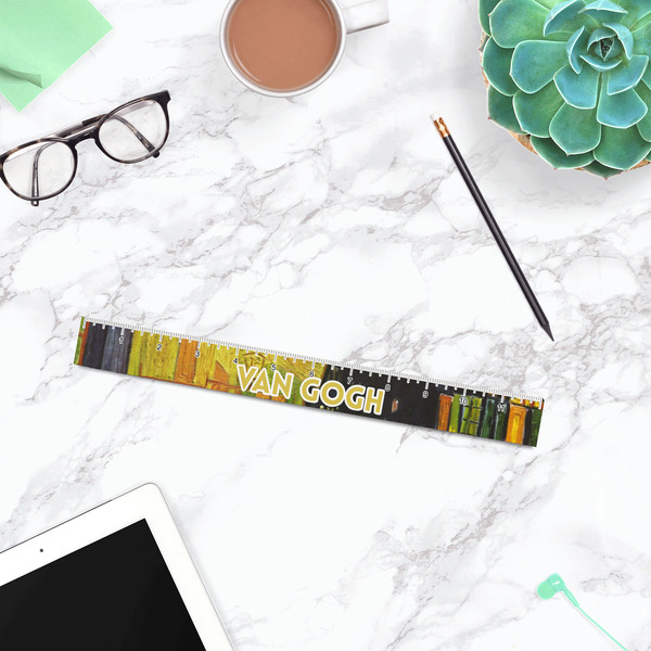 Cafe Terrace at Night (Van Gogh 1888) Plastic Ruler - 12" - LIFESTYLE