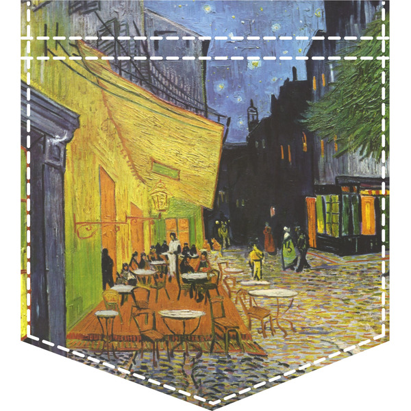 Custom Cafe Terrace at Night (Van Gogh 1888) Iron On Faux Pocket