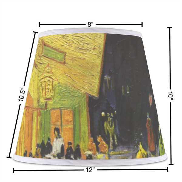 Cafe Terrace at Night (Van Gogh 1888) Poly Film Empire Lampshade - Dimensions