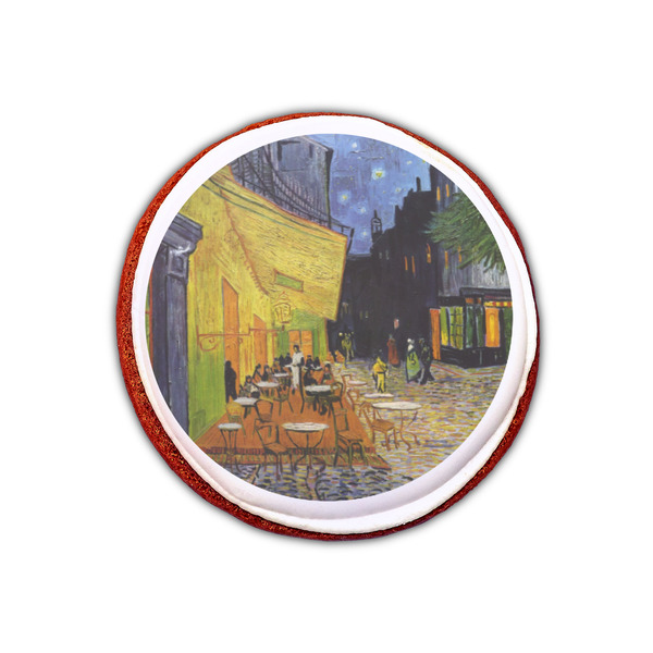 Cafe Terrace at Night (Van Gogh 1888) Printed Icing Circle - XSmall - On Cookie