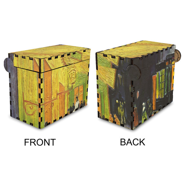 Cafe Terrace at Night (Van Gogh 1888) Recipe Box - Full Color - Approval