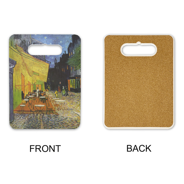 Cafe Terrace at Night (Van Gogh 1888) Rectangle Trivet with Handle - APPROVAL