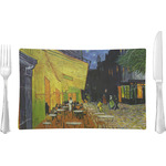 Cafe Terrace at Night (Van Gogh 1888) Rectangular Glass Lunch / Dinner Plate - Single or Set