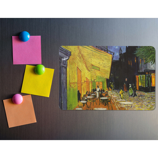 Cafe Terrace at Night (Van Gogh 1888) Rectangular Fridge Magnet - LIFESTYLE