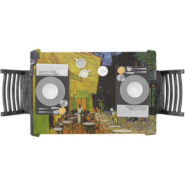 Cafe Terrace at Night (Van Gogh 1888) Rectangular Tablecloths - LIFESTYLE