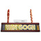 Cafe Terrace at Night (Van Gogh 1888) Red Mahogany Nameplates with Business Card Holder - Straight