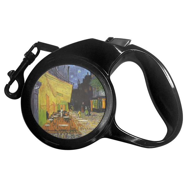 Custom Cafe Terrace at Night (Van Gogh 1888) Retractable Dog Leash - Small