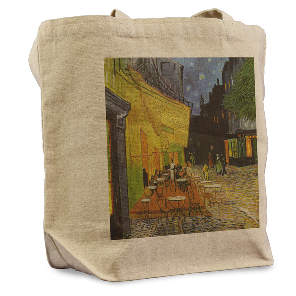 Custom Cafe Terrace at Night (Van Gogh 1888) Reusable Cotton Grocery Bag