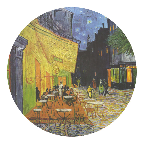 Custom Cafe Terrace at Night (Van Gogh 1888) Round Decal - XLarge