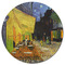 Cafe Terrace at Night (Van Gogh 1888) Round Fridge Magnet - FRONT