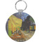 Cafe Terrace at Night (Van Gogh 1888) Round Keychain (Personalized)