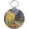 Cafe Terrace at Night (Van Gogh 1888) Round Plastic Keychain