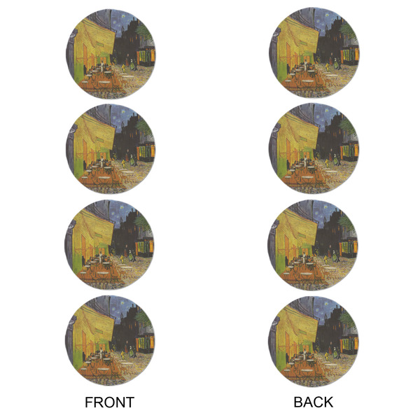 Cafe Terrace at Night (Van Gogh 1888) Round Linen Placemats - APPROVAL Set of 4 (double sided)