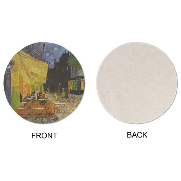 Cafe Terrace at Night (Van Gogh 1888) Round Linen Placemats - APPROVAL (single sided)