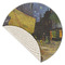 Cafe Terrace at Night (Van Gogh 1888) Round Linen Placemats - Front (folded corner single sided)