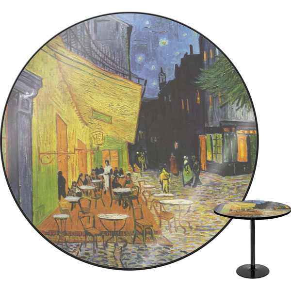 Custom Cafe Terrace at Night (Van Gogh 1888) Round Table - 24"