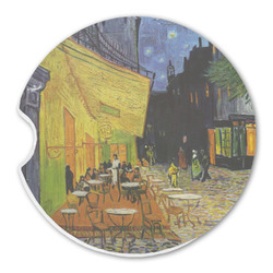 Cafe Terrace at Night (Van Gogh 1888) Sandstone Car Coaster - Single