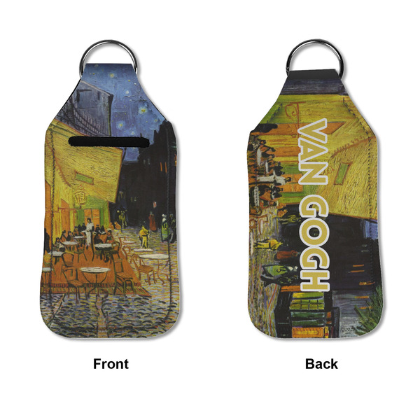 Cafe Terrace at Night (Van Gogh 1888) Sanitizer Holder Keychain - Large APPROVAL (Flat)