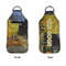 Cafe Terrace at Night (Van Gogh 1888) Sanitizer Holder Keychain - Large APPROVAL (Flat)