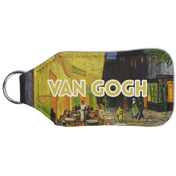 Cafe Terrace at Night (Van Gogh 1888) Sanitizer Holder Keychain - Large (Back)