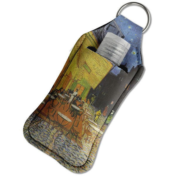 Cafe Terrace at Night (Van Gogh 1888) Sanitizer Holder Keychain - Large in Case