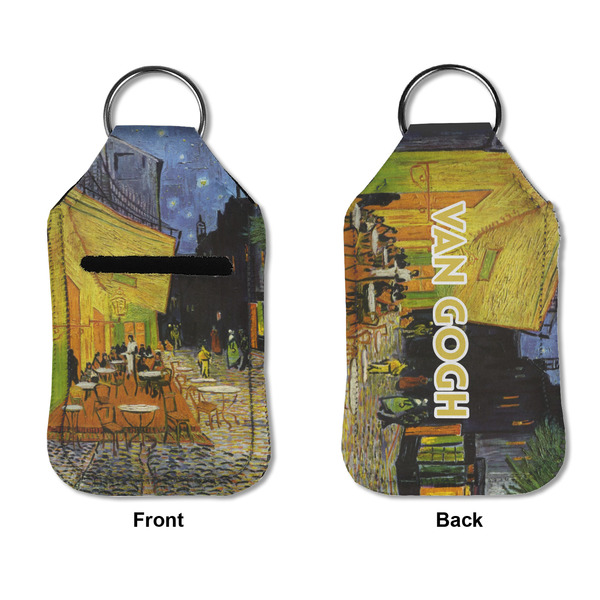 Cafe Terrace at Night (Van Gogh 1888) Sanitizer Holder Keychain - Small APPROVAL (Flat)