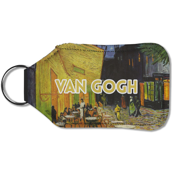 Cafe Terrace at Night (Van Gogh 1888) Sanitizer Holder Keychain - Small (Back)