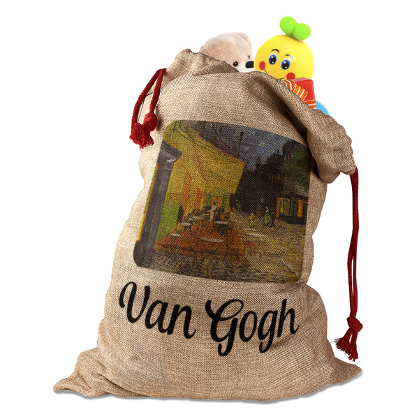 Custom Cafe Terrace at Night (Van Gogh 1888) Santa Sack