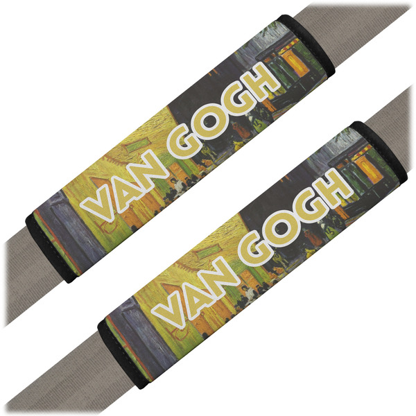 Custom Cafe Terrace at Night (Van Gogh 1888) Seat Belt Covers (Set of 2)
