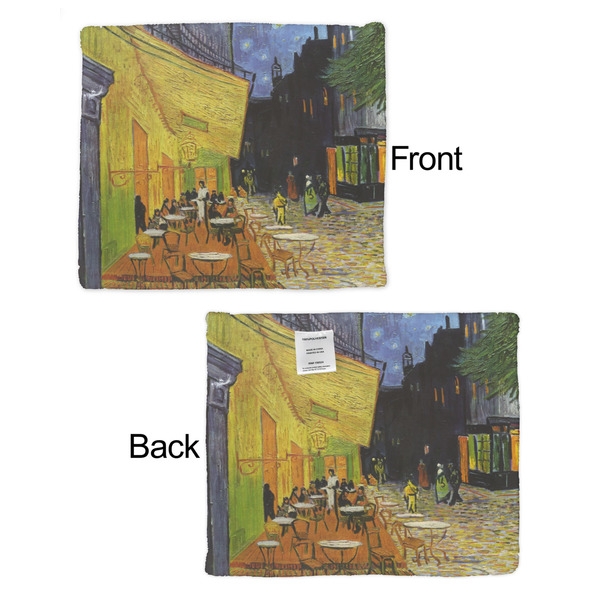 Cafe Terrace at Night (Van Gogh 1888) Security Blanket - Front & Back View