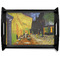 Cafe Terrace at Night (Van Gogh 1888) Black Wooden Tray - Large