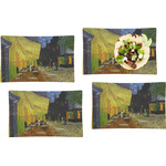 Cafe Terrace at Night (Van Gogh 1888) Set of 4 Glass Rectangular Lunch / Dinner Plate