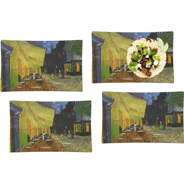 Cafe Terrace at Night (Van Gogh 1888) Set of Rectangular Dinner Plates