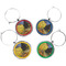 Cafe Terrace at Night (Van Gogh 1888) Set of Silver Wine Charms