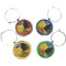 Cafe Terrace at Night (Van Gogh 1888) Wine Charms (Set of 4)