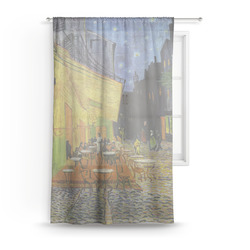 Cafe Terrace at Night (Van Gogh 1888) Sheer Curtain