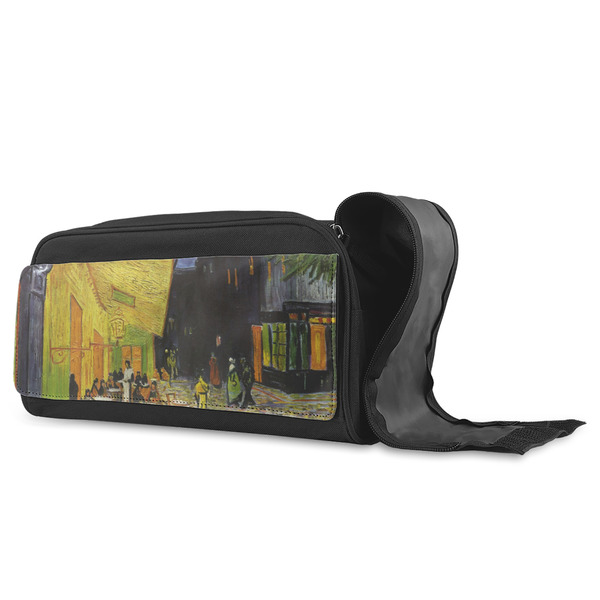Cafe Terrace at Night (Van Gogh 1888) Shoe Bags - Angle (Open)