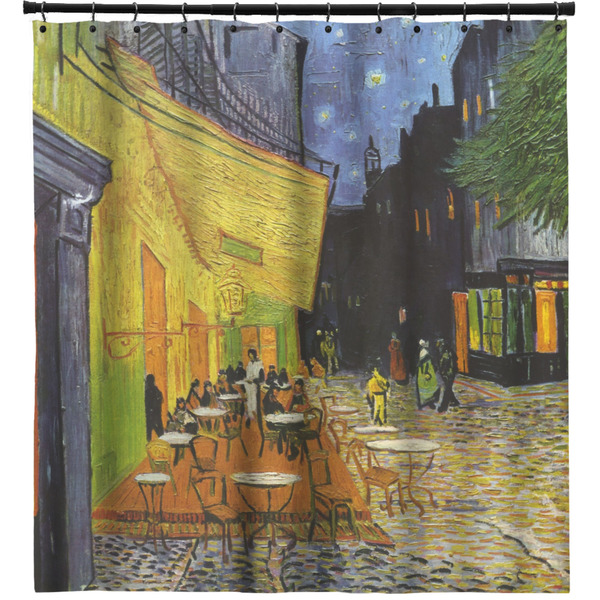 Custom Cafe Terrace at Night (Van Gogh 1888) Shower Curtain - 71" x 74"