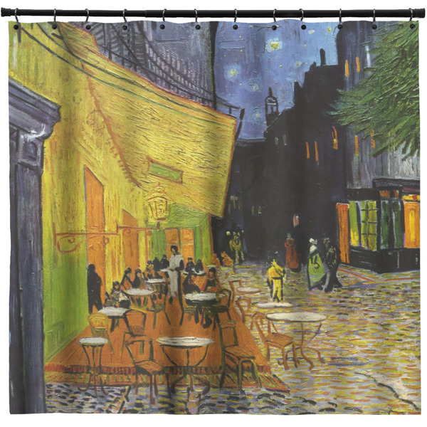 Custom Cafe Terrace at Night (Van Gogh 1888) Shower Curtain - Custom Size